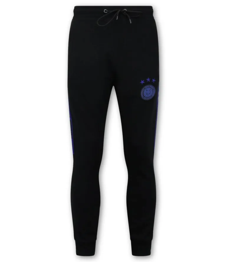 Trainingspak Heren - Hoodless Half Zipper - Zwart / Blauw