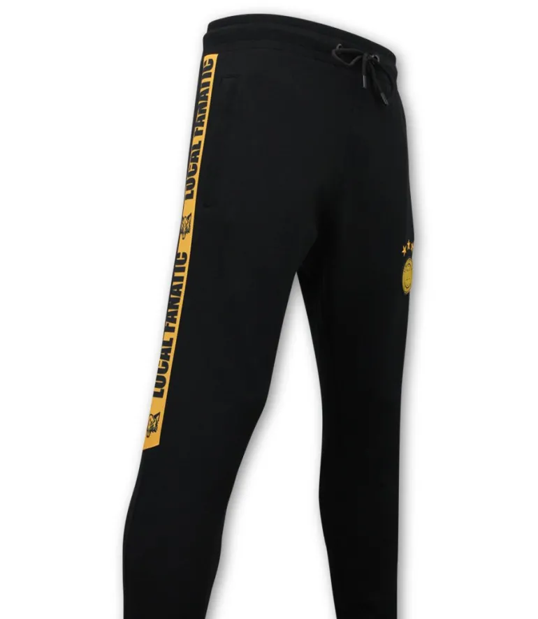 Trainingspak Heren - Hoodless Half Zipper - Zwart / Geel