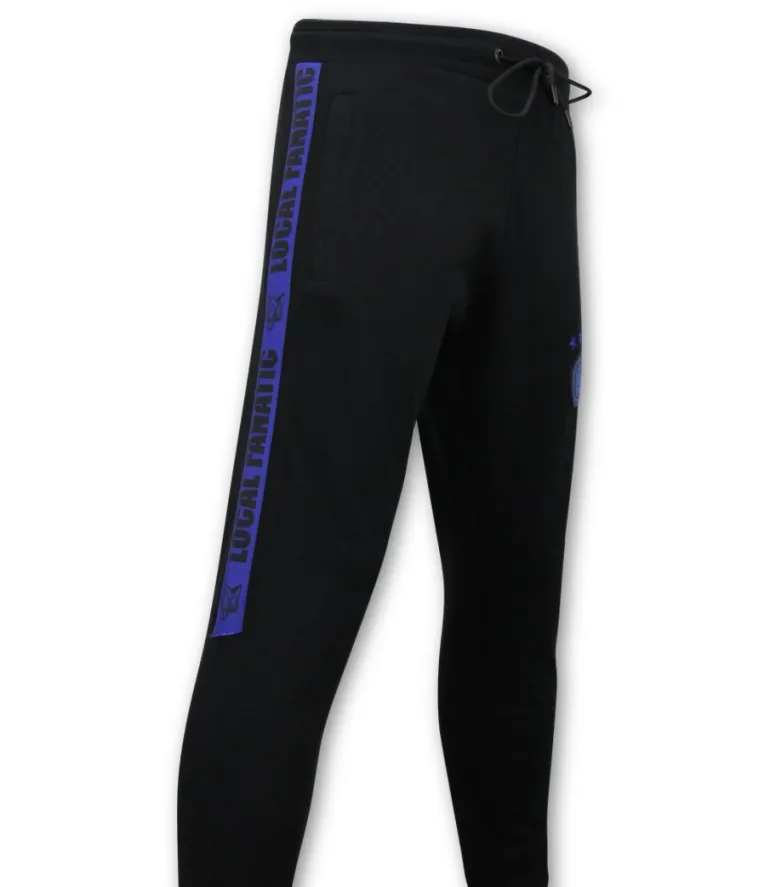 Trainingspak Heren - Hoodless Half Zipper - Zwart / Blauw