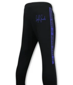 Trainingspak Heren - Hoodless Half Zipper - Zwart / Blauw