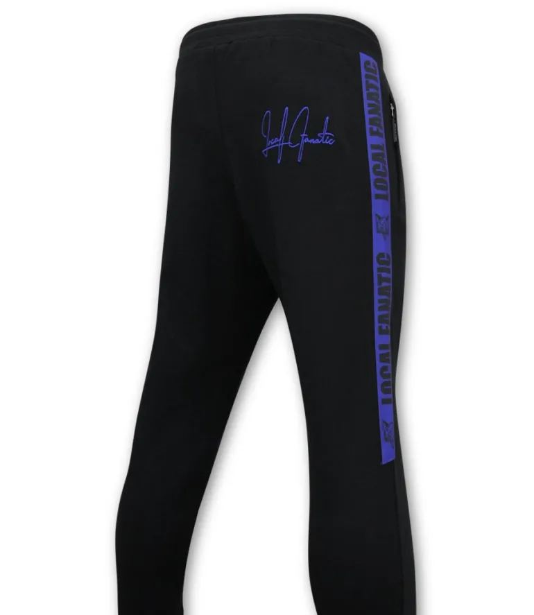 Trainingspak Heren - Hoodless Half Zipper - Zwart / Blauw