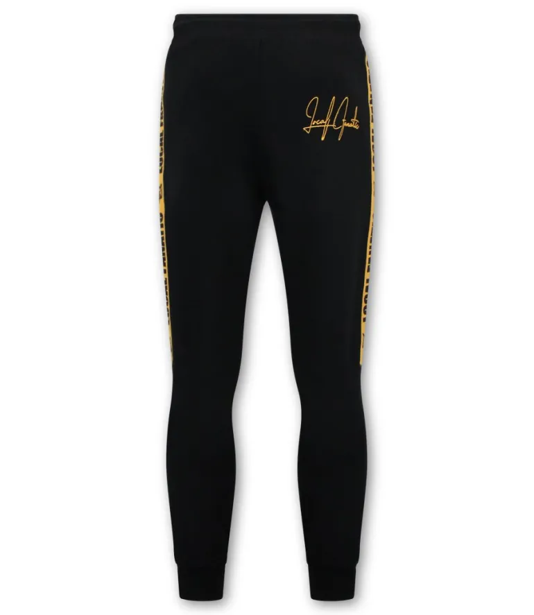 Trainingspak Heren - Hoodless Half Zipper - Zwart / Geel