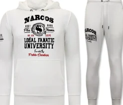 Trainingspak Heren - Narcos University - Wit