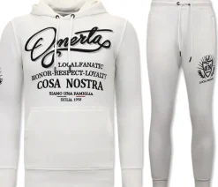 Trainingspak Heren - Omerta, Cosa Nostra - Wit