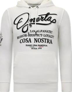 Trainingspak Heren - Omerta, Cosa Nostra - Wit