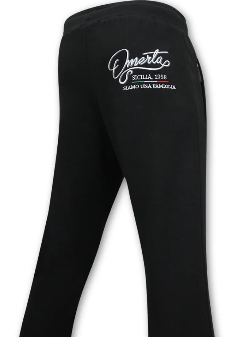 Trainingspak Heren - Omerta, Cosa Nostra - Zwart