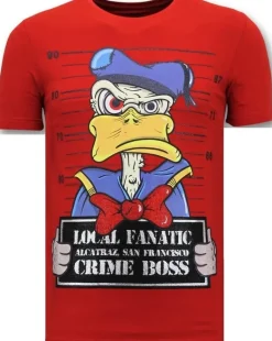 T-shirt Heren - Alcatraz Prisoner - Rood