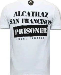 T-shirt Heren - Alcatraz Prisoner - Wit