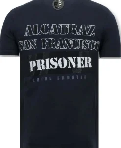 T-shirt Heren - Alcatraz Prisoner - Blauw