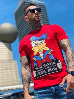 T-shirt Heren - Alcatraz Prisoner - Rood