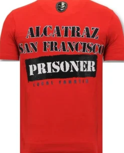 T-shirt Heren - Alcatraz Prisoner - Rood