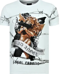 T-shirt Heren - Bad Angel - Wit