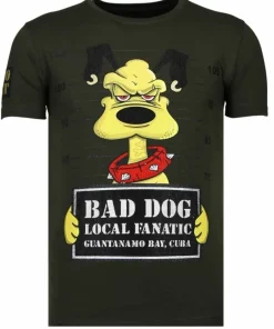 T-shirt Heren - Bad Dog - Groen