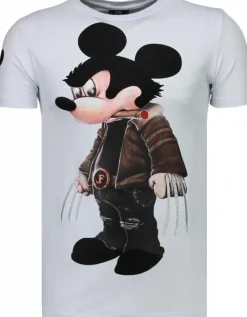 T-shirt Heren - Bad Mouse - Wit