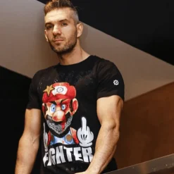 T-shirt Heren - Badass Fighter - Zwart