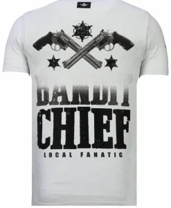 T-shirt Heren - Bandit Chief - Wit
