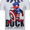 T-shirt Heren - Captain Duck - Wit