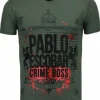 T-shirt Heren - Crime Boss - Groen