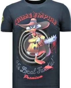 T-shirt Heren - Crime Empire - Blauw