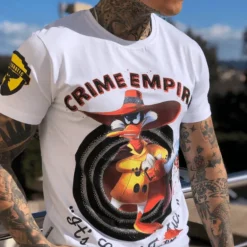 T-shirt Heren - Crime Empire - Wit
