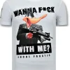 T-shirt Heren - Daffy Montana - Wit