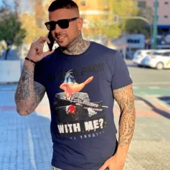 T-shirt Heren - Daffy Montana - Blauw