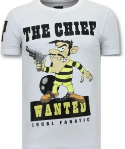 T-shirt Heren - Dalton The Chief - Wit