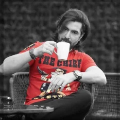 T-shirt Heren - Dalton The Chief - Rood