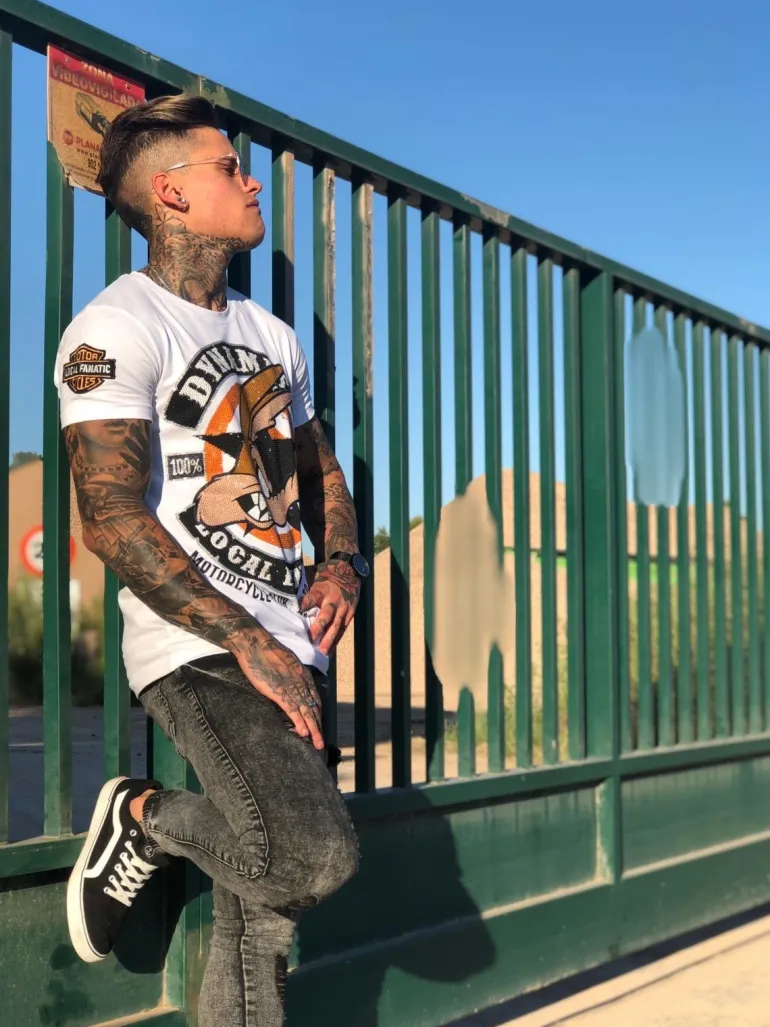 T-shirt Heren - Dynamite Coyote - Wit