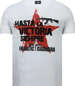 T-shirt Heren - El Comandante - Wit