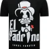 T-shirt Heren - El Padrino - Zwart