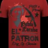 T-shirt Heren - El Patron Pablo Escobar - Bordeaux
