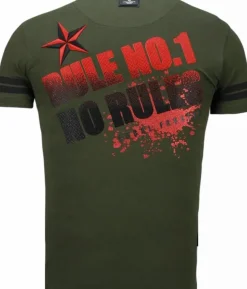 T-shirt Heren - Fighter! - Groen