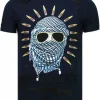 T-shirt Heren - Freedom Fighter - Blauw