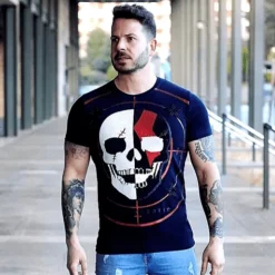 T-shirt Heren - God Of War - Blauw