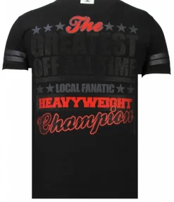 T-shirt Heren - Greatest Of All Time - Zwart