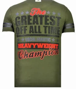 T-shirt Heren - Greatest Of All Time - Groen
