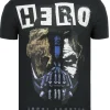 T-shirt Heren - Hero Mask - Zwart