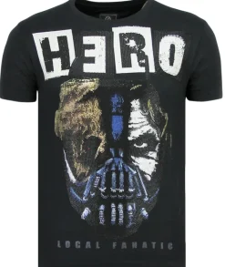 T-shirt Heren - Hero Mask - Zwart