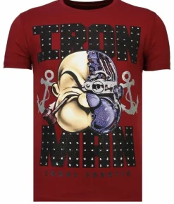 T-shirt Heren - Iron Man - Bordeaux