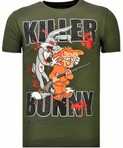 T-shirt Heren - Killer Bunny - Groen