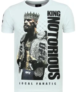 T-shirt Heren - King Notorious - Wit