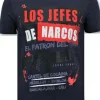 T-shirt Heren - Los Jefes De Narcos - Blauw