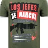 T-shirt Heren - Los Jefes De Narcos - Groen