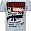 T-shirt Heren - Los Jefes De Narcos - Wit