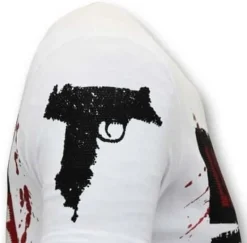 T-shirt Heren - Los Jefes De Narcos - Wit