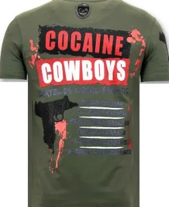 T-shirt Heren - Los Jefes De Narcos - Groen