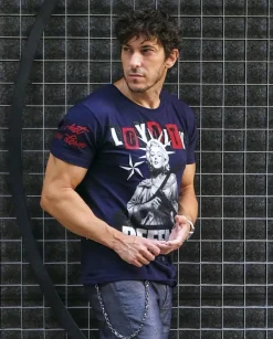 T-shirt Heren - Loyalty Marilyn - Blauw