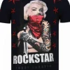 T-shirt Heren - Marilyn Rockstar - Blauw