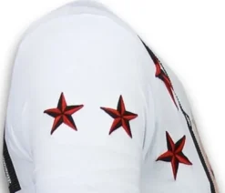 T-shirt Heren - Marilyn Rockstar - Wit